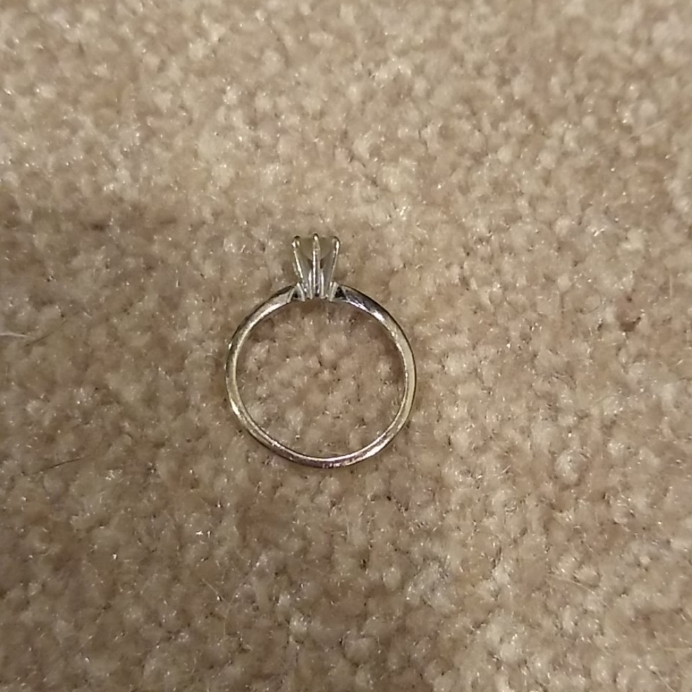 Diamond Engagement ring, 14kt white gold, Natural Diamond, Wedding - Picture 4 of 7